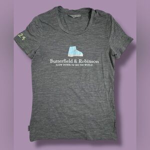 Icebreaker Merino Tech Lite Top Skyline Shirt Women's Small Gray SS *read*